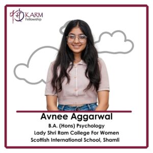 Avnee Aggarwal awarded with a graduate fellowship at Delhi University