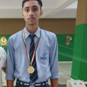 Akshit Kumar won Gold Medal  in Shooting Championship (2024-25) in CBSE cluster North Zone