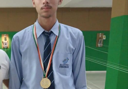 Akshit Kumar won Gold Medal  in Shooting Championship (2024-25) in CBSE cluster North Zone