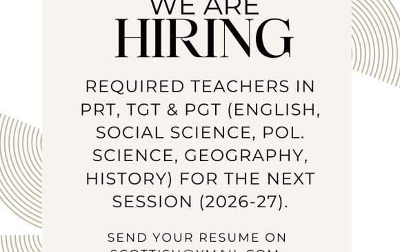 REQUIRED teachers in PRT, TGT & PGT (English, Social Science, Pol. Science, Geography, History) Situation Vacant